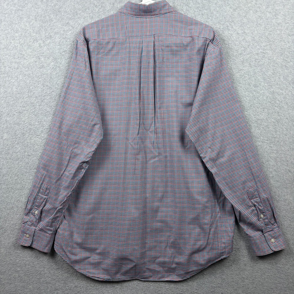 Ralph Lauren Shirt Mens Large Blue Red Tattersall Check Ivy Trad Button Down - Picture 5 of 9